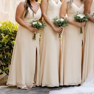 Nude/beige/cream bridesmaid dress